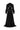 PUFFED SLEEVES CORSET CHIFFON MAXI BLACK GOWN